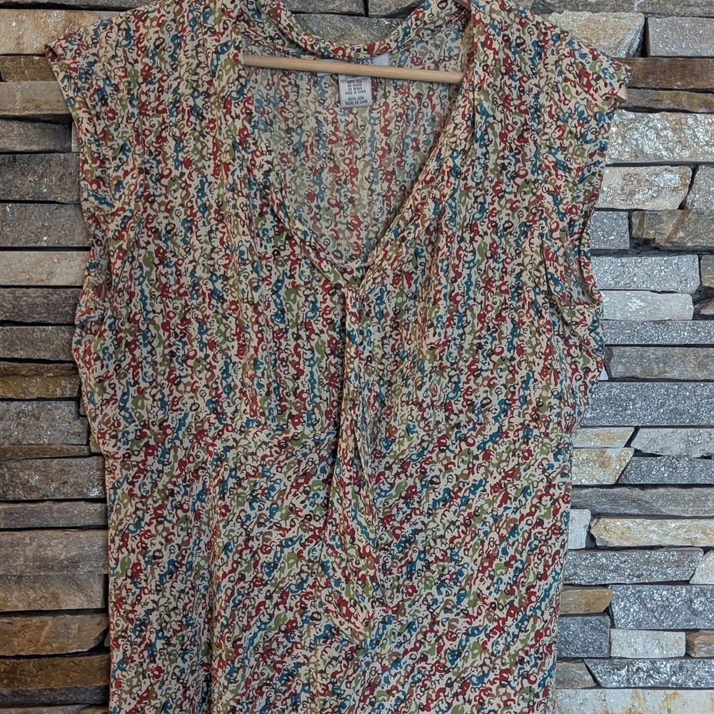 Multicolor Patterned Women's Top